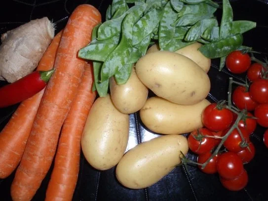 Rezept: Kartoffel-Karotten-Suppe mit Schinken-Topping Bild Nr. 2 Kartoffel-Karotten-Suppe mit Schinken-Topping - Rezept - Bild Nr. 2