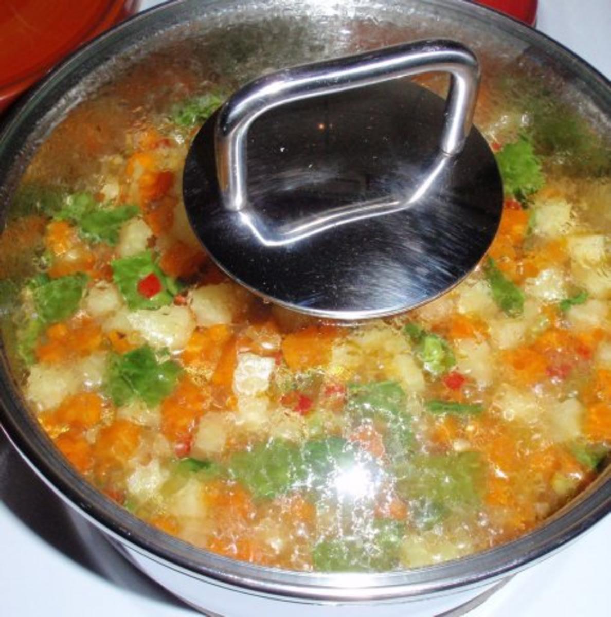 Kartoffel-Karotten-Suppe mit Schinken-Topping - Rezept - Bild Nr. 8