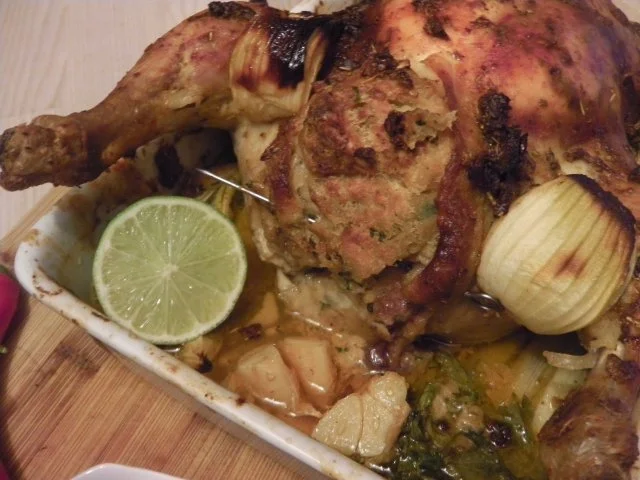 Rezept: Österreichisches Brathuhn (Brathendl) mit Semmelfülle Bild Nr. 4 Österreichisches Brathuhn (Brathendl) mit Semmelfülle - Rezept - Bild Nr. 4