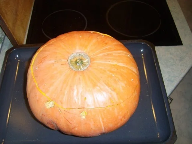 Rezept: Hokaidokürbis mit Hackfüllung im Holzbackofen Bild Nr. 7 Hokaidokürbis mit Hackfüllung im Holzbackofen - Rezept - Bild Nr. 7