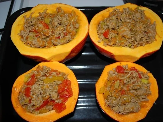 Pikant Gefülte Hokaido / Überbacken - Rezept - Bild Nr. 5