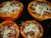 Rezept: Pikant Gefülte Hokaido / Überbacken Pikant Gefülte Hokaido / Überbacken - Rezept