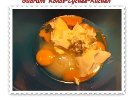 Kuchen: Kokos-Lychee-Kuchen - Rezept - Bild Nr. 4