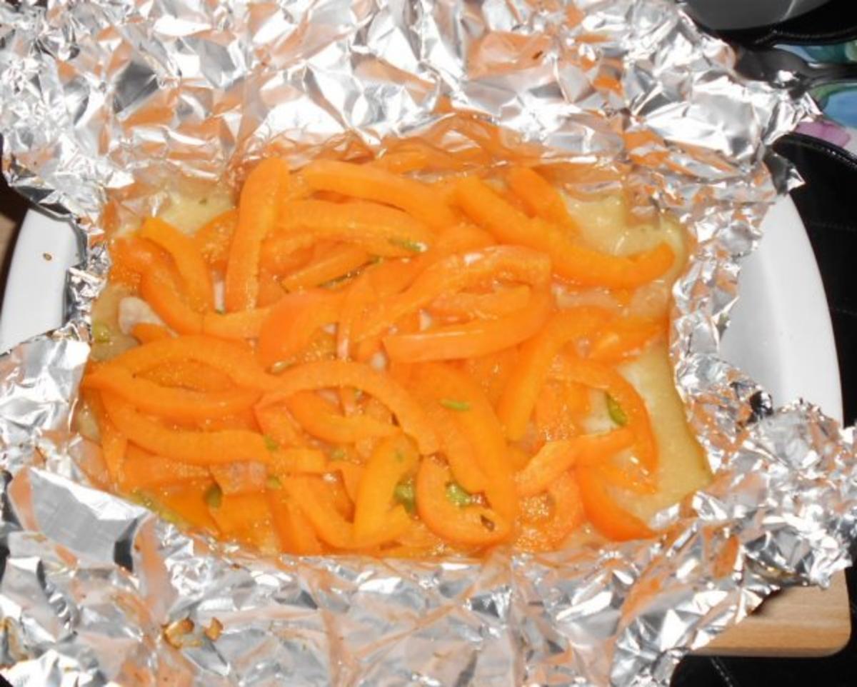 Rotbarschfilet aus dem Ofen mit pikanten Kartoffelspalten - Rezept - Bild Nr. 10