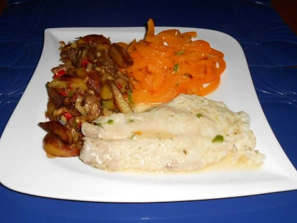 Rotbarschfilet aus dem Ofen mit pikanten Kartoffelspalten - Rezept - Bild Nr. 11