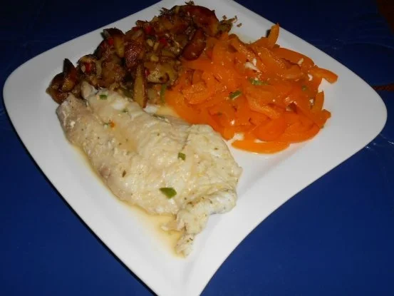 Rotbarschfilet aus dem Ofen mit pikanten Kartoffelspalten - Rezept - Bild Nr. 12