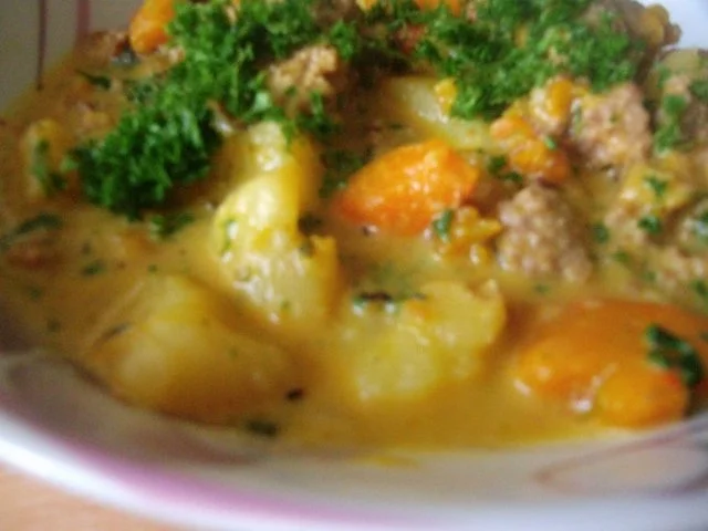 Rezept: Kürbis - Apfel - Hackfleischsuppe Bild Nr. 2 Kürbis - Apfel - Hackfleischsuppe - Rezept - Bild Nr. 2