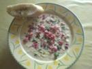 Käsesuppe mit Porree und Schinken - Rezept
