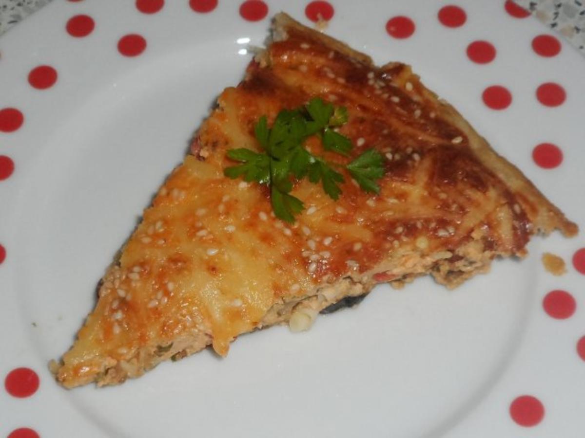 Blätterteig: Herzhafte Cabanossi-Zucchini-Tarte - Rezept