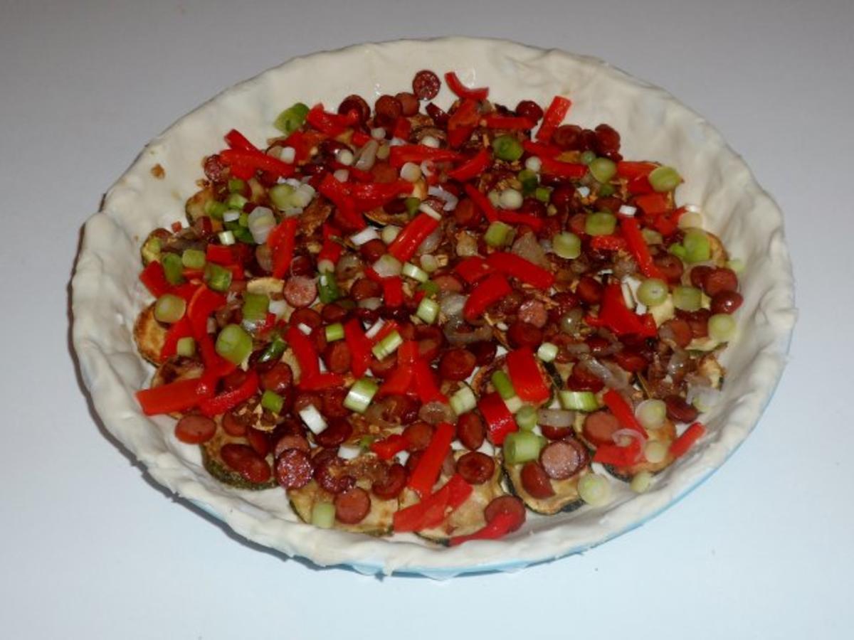 Blätterteig: Herzhafte Cabanossi-Zucchini-Tarte - Rezept - Bild Nr. 14