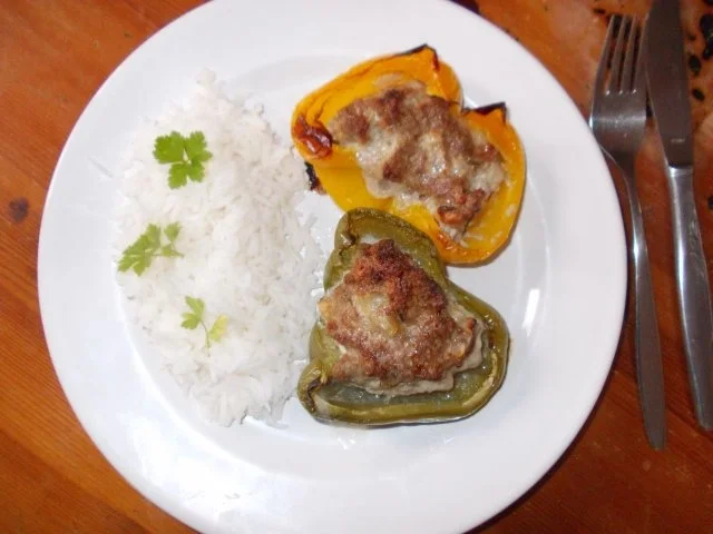 Gefüllte Paprika mit Reis - Rezept