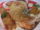 Jerk spiced chicken - karibisches Huhn mit Bulgur und Chutney - Rezept