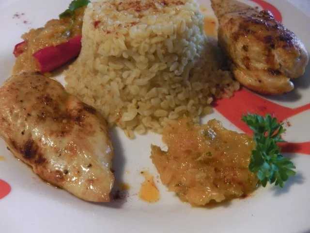 Rezept: Jerk spiced chicken - karibisches Huhn mit Bulgur und Chutney Bild Nr. 8 Jerk spiced chicken - karibisches Huhn mit Bulgur und Chutney - Rezept - Bild Nr. 8