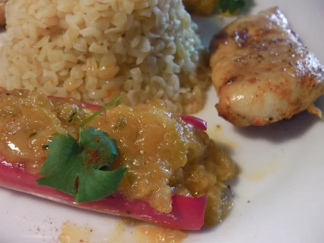 Rezept: Jerk spiced chicken - karibisches Huhn mit Bulgur und Chutney Bild Nr. 3 Jerk spiced chicken - karibisches Huhn mit Bulgur und Chutney - Rezept - Bild Nr. 3