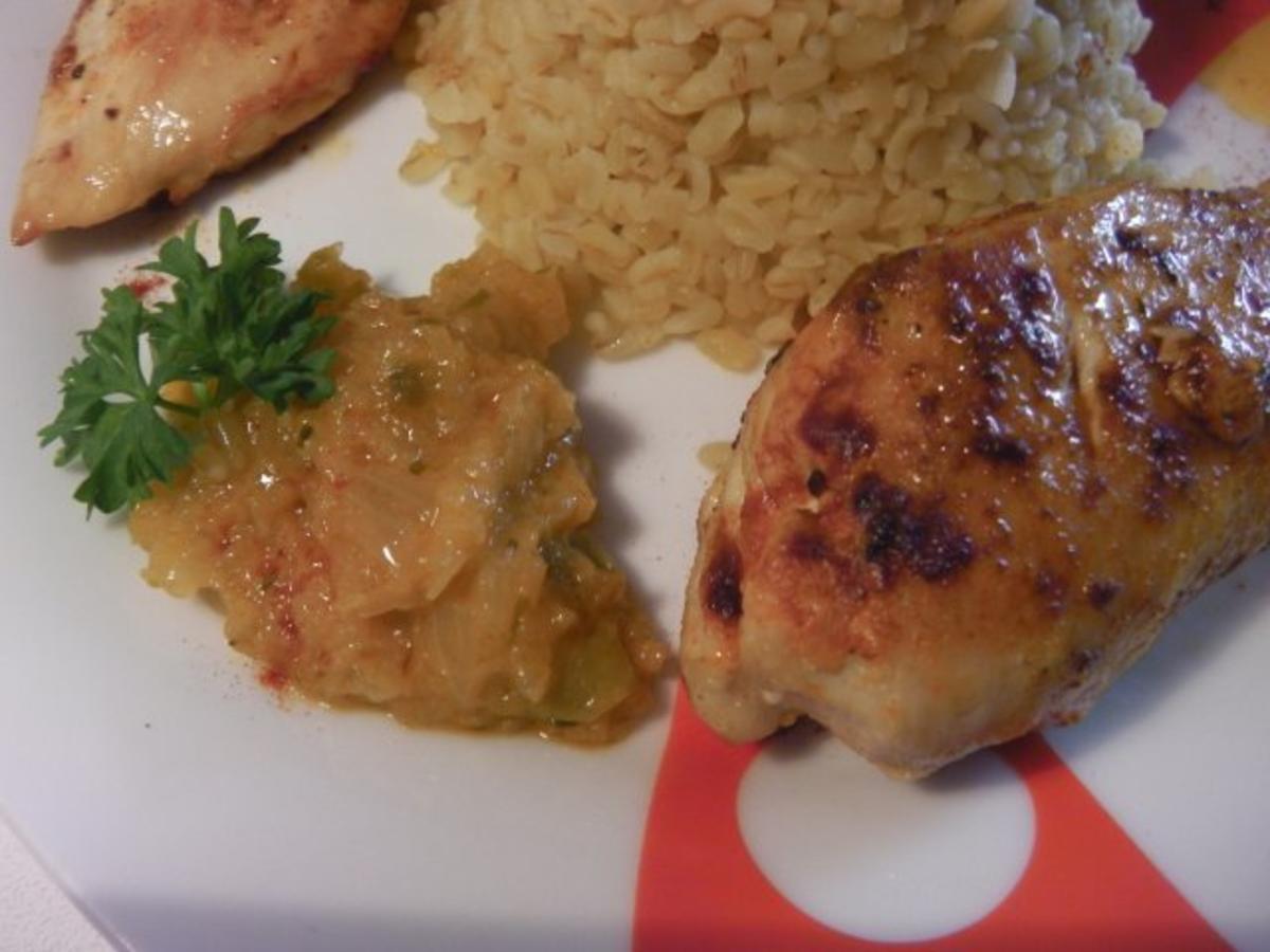 Jerk spiced chicken - karibisches Huhn mit Bulgur und Chutney - Rezept - Bild Nr. 2