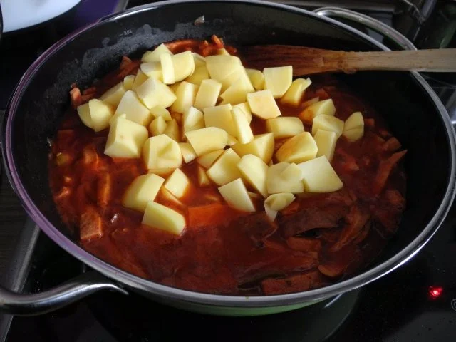 Pfannengerichte : Bunte Wurstpfanne - Rezept - Bild Nr. 15