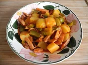 Pfannengerichte : Bunte Wurstpfanne - Rezept