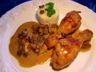 Hähnchen-Unterschenkelchen in Morchel-Rahmsoße - Rezept