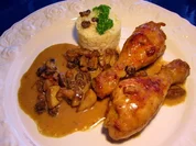 Hähnchen-Unterschenkelchen in Morchel-Rahmsoße - Rezept