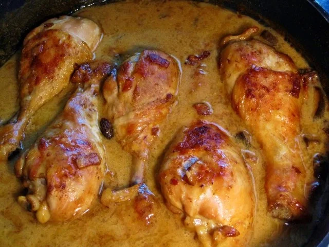 Rezept: Hähnchen-Unterschenkelchen in Morchel-Rahmsoße Bild Nr. 8 Hähnchen-Unterschenkelchen in Morchel-Rahmsoße - Rezept - Bild Nr. 8