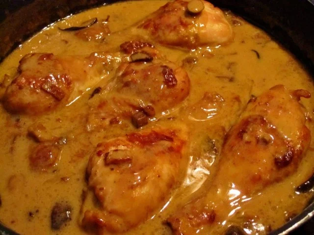 Rezept: Hähnchen-Unterschenkelchen in Morchel-Rahmsoße Bild Nr. 9 Hähnchen-Unterschenkelchen in Morchel-Rahmsoße - Rezept - Bild Nr. 9