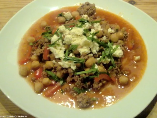 Griechische Hackpfanne - Rezept