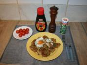 Geröstete Knödel mit Ei - Rezept