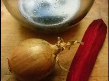 Rezept: Rote-Bete-Blini mit Balsamico-Zwiebeln und Ziegencreme Bild Nr. 7 Rote-Bete-Blini mit Balsamico-Zwiebeln und Ziegencreme - Rezept - Bild Nr. 7