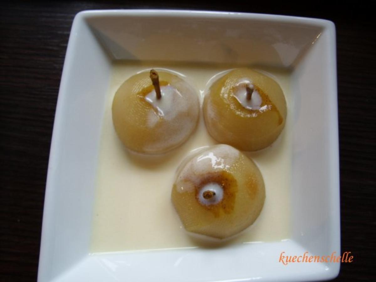 Dessert: Miniäpfel mit Vanillesoße - Rezept