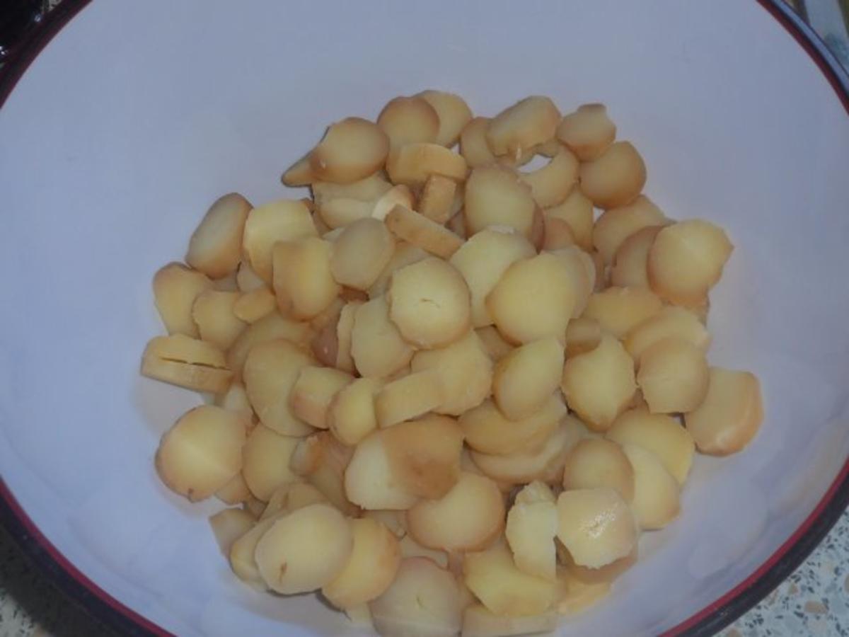 Fruchtiger Rote-Bete-Kartoffel-Salat mit Apfel und Schinken - Rezept - Bild Nr. 3