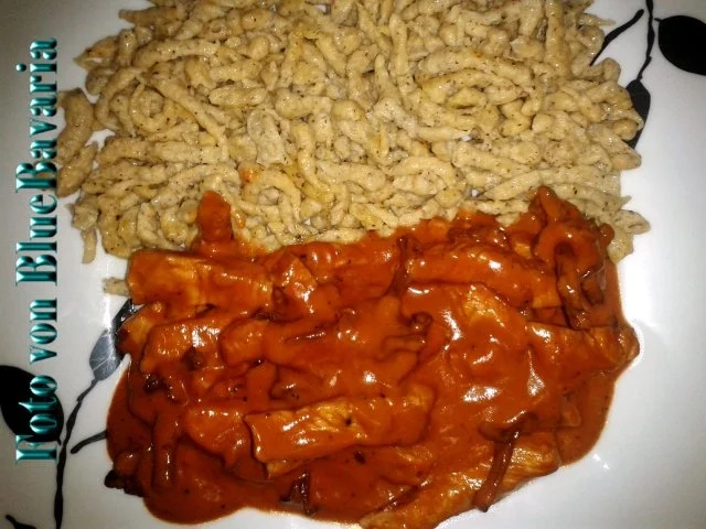 Putengeschnetzeltes mit getrockneten Pilzen - Fleisch - Rezept