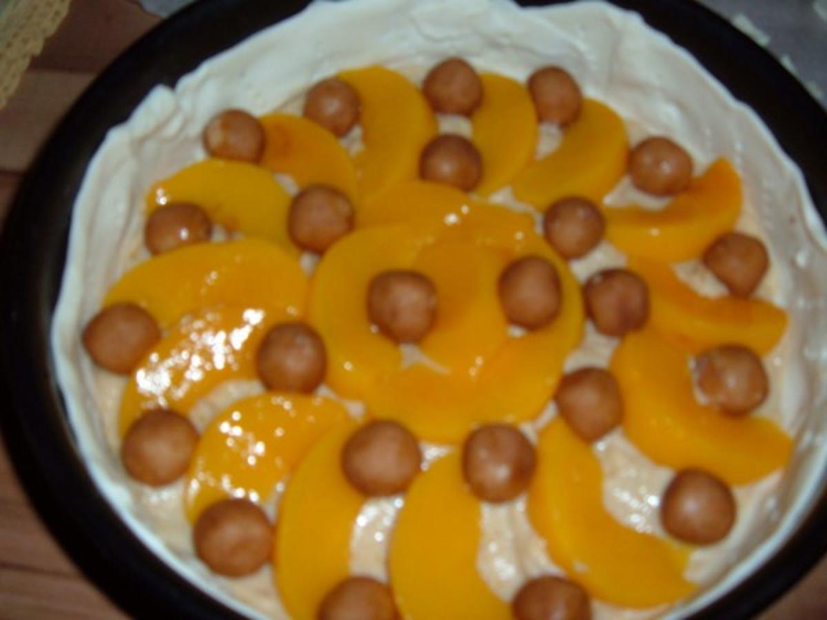 Blätterteig : Kuchen mit Pfirsich - Pudding - Marzipan - Rezept - Bild Nr. 6