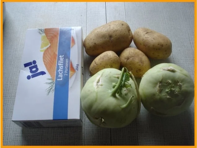 Lachsfilet mit Kohlrabigemüse und Kartoffelstampf - Rezept - Bild Nr. 2