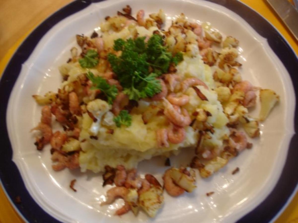Blumenkohl-Kartoffelstampf mit Nordseekrabben - Rezept - Bild Nr. 6