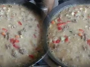 Erdäpfelsuppe mit Faschiertes - Rezept