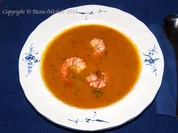 Kürbissuppe Asia mit Kokosmilch und Garnelen - Rezept