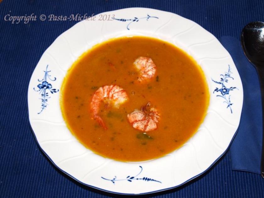 Kürbissuppe Asia mit Kokosmilch und Garnelen - einfach - von pasta-michele