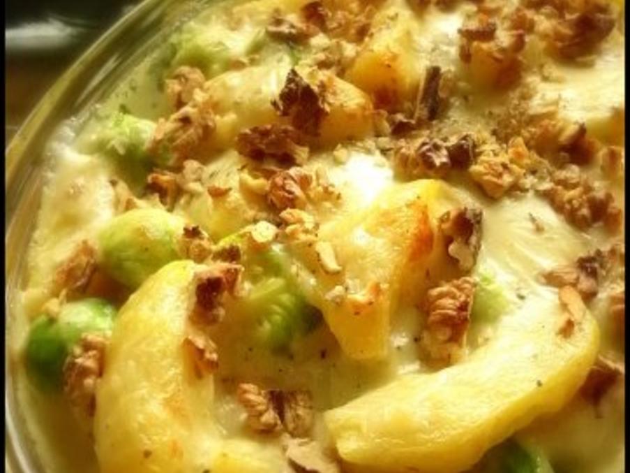 Rosenkohl-Kartoffel-Gratin - Rezept mit Bild - kochbar.de