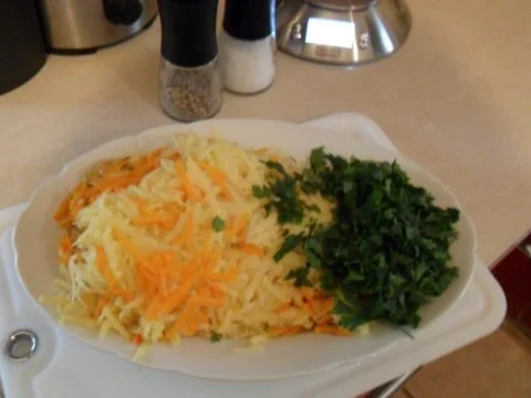 Kürbis-Kartoffel-Petersilien-Reibekuchen - Rezept - Bild Nr. 4