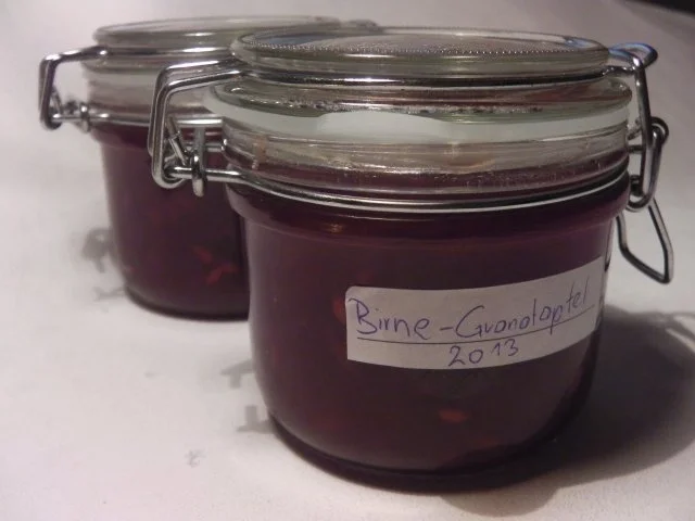 Rezept: Birnen-Granatapfelmarmelade Bild Nr. 2 Birnen-Granatapfelmarmelade - Rezept - Bild Nr. 2