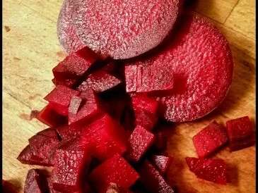 Rote-Bete-Risotto mit Zitronen-Rosmarin-Öl und Feta - Rezept - Bild Nr. 3