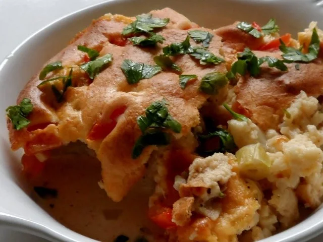 Auflauf/Gratin:Blumenkohl mit Parmesanhaube und Schinken-Sahne-Soße - Rezept