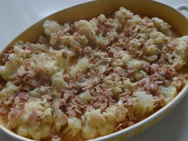 Auflauf/Gratin:Blumenkohl mit Parmesanhaube und Schinken-Sahne-Soße - Rezept - Bild Nr. 10