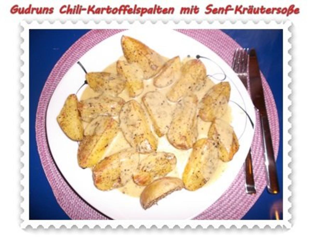 Kartoffeln: Chili-Kartoffelspalten mit Kräuter-Senf-Soße - Rezept - Bild Nr. 12