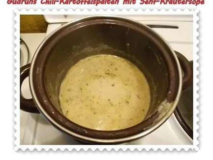 Kartoffeln: Chili-Kartoffelspalten mit Kräuter-Senf-Soße - Rezept - Bild Nr. 7