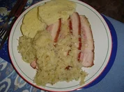 Böhmische Knödel   mit Sauerkraut - Rezept