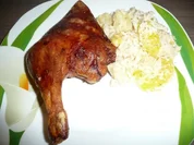 Enten - Schenkel mit Kokosreis - Rezept