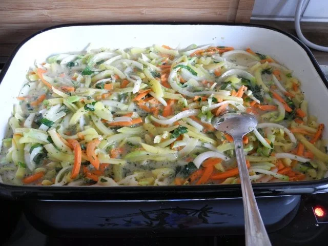 Rezept: Vegetarisch : Gemüseauflauf mit Parmesan überbacken Bild Nr. 16 Vegetarisch : Gemüseauflauf mit Parmesan überbacken - Rezept - Bild Nr. 16