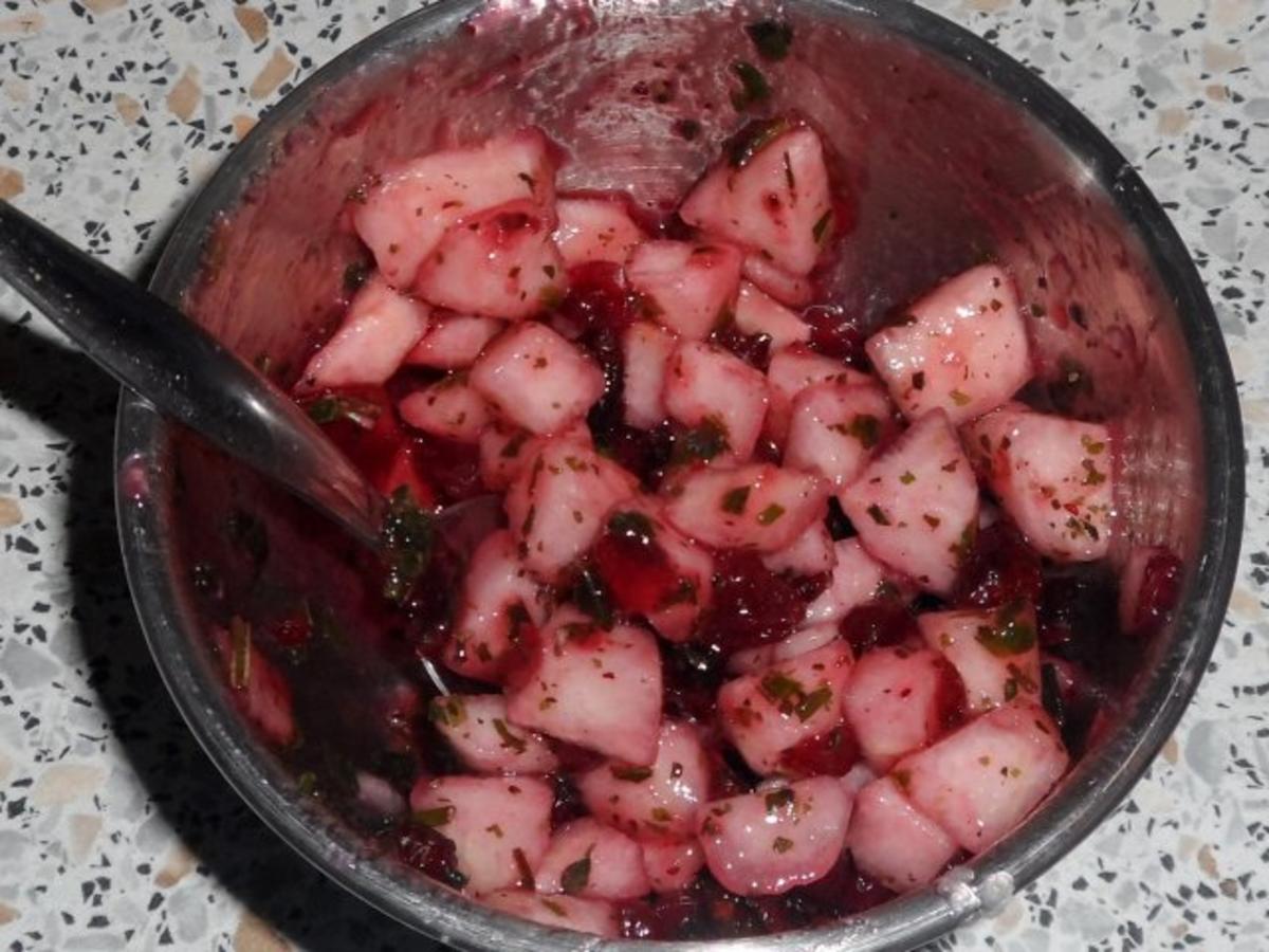 Abendessen/Vorspeise: Blätterteigtaschen mit Birnen-Cranberry-Füllung und Gorgonzola - Rezept - Bild Nr. 5