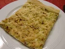 Rezept: Pizza mit Lauch und Schinkenwürfel Pizza mit Lauch und Schinkenwürfel - Rezept